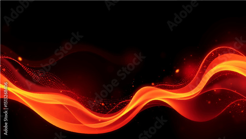 Abstract modern background with flowing particles. Digital future technology concept. vector illustration.