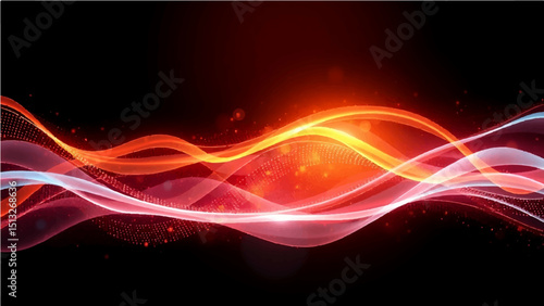 Abstract modern background with flowing particles. Digital future technology concept. vector illustration.