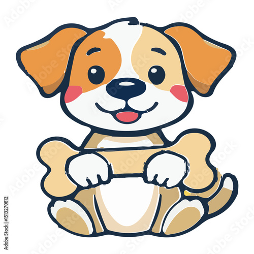 Dog icon design with colors that can be used as a symbol of a pet, animal, living creature, or other editing tool.
