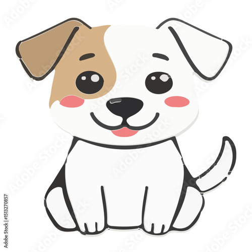 Dog icon design with colors that can be used as a symbol of a pet, animal, living creature, or other editing tool.