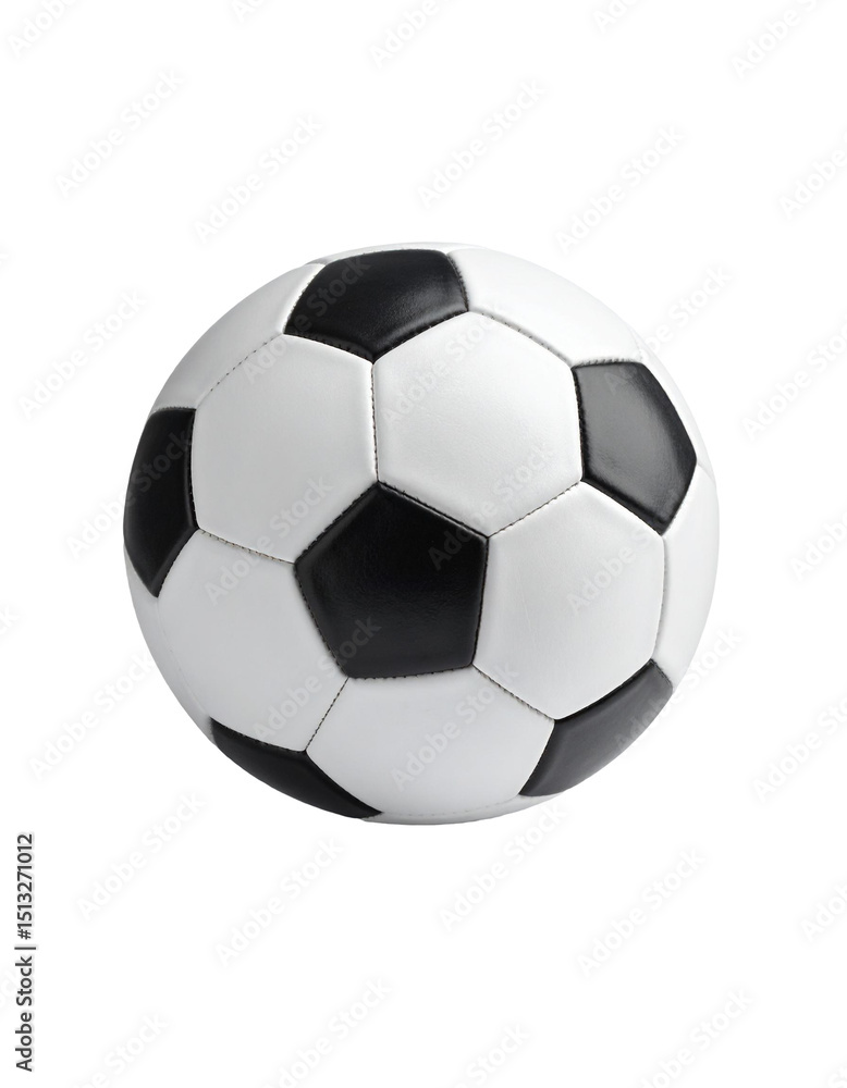 Classic black and white soccer ball isolated on black background Classic black and white soccer ball isolated on black background