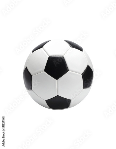 Wallpaper Mural Classic black and white soccer ball isolated on black background Torontodigital.ca