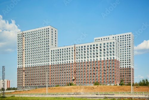 Canvas Print High-rise modern apartment building. Modern architecture.