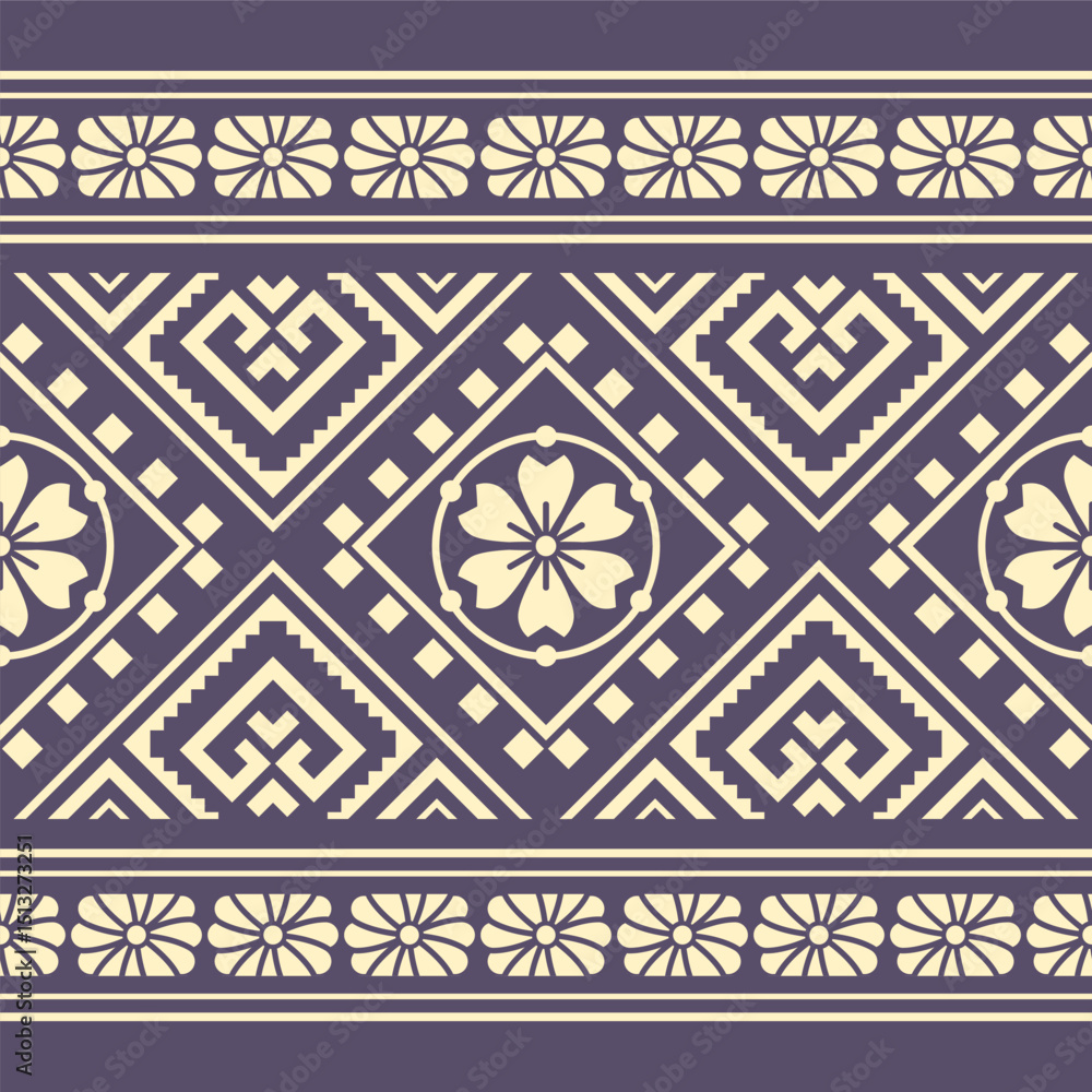 Seamless textile patterns in two-tone colors Seamless textile patterns in two-tone colors
