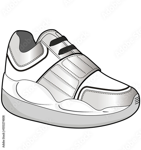 Sneaker illustration, sneaker drawing, adobe illustrator file, vector illustration, vector drawing of sneaker, footwear, fashion design, footwear illustration, fashion illustration, footwear design