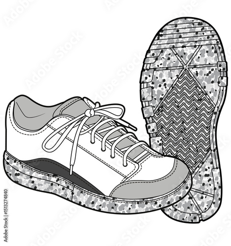 Sneaker illustration, sneaker drawing, adobe illustrator file, vector illustration, vector drawing of sneaker, footwear, fashion design, footwear illustration, fashion illustration, footwear design