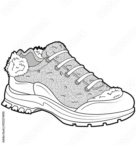 Sneaker illustration, sneaker drawing, adobe illustrator file, vector illustration, vector drawing of sneaker, footwear, fashion design, footwear illustration, fashion illustration, footwear design