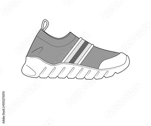 Sneaker illustration, sneaker drawing, adobe illustrator file, vector illustration, vector drawing of sneaker, footwear, fashion design, footwear illustration, fashion illustration, footwear design
