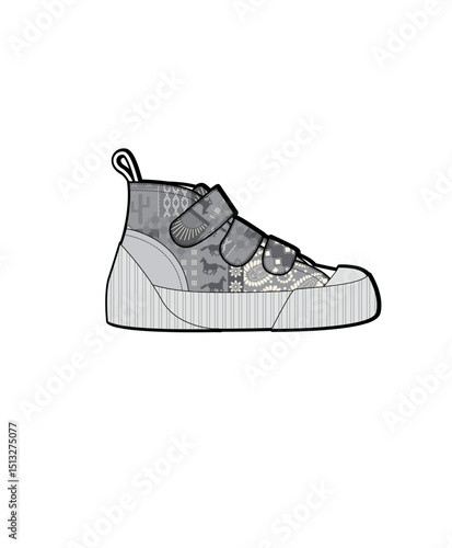 Sneaker illustration, sneaker drawing, adobe illustrator file, vector illustration, vector drawing of sneaker, footwear, fashion design, footwear illustration, fashion illustration, footwear design