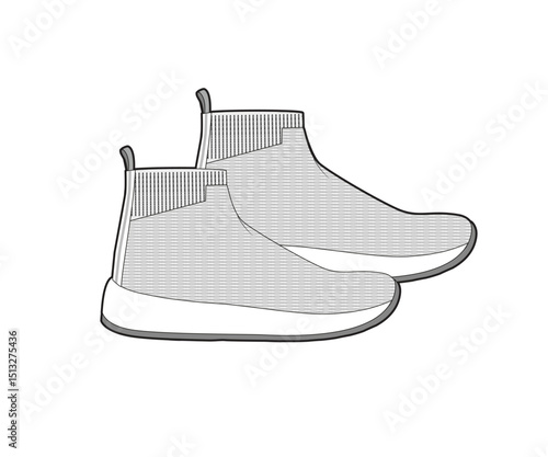 Sneaker illustration, sneaker drawing, adobe illustrator file, vector illustration, vector drawing of sneaker, footwear, fashion design, footwear illustration, fashion illustration, footwear design
