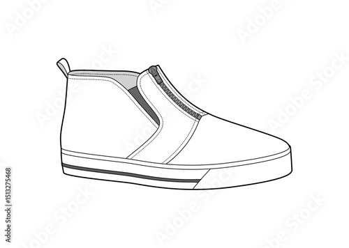 Sneaker illustration, sneaker drawing, adobe illustrator file, vector illustration, vector drawing of sneaker, footwear, fashion design, footwear illustration, fashion illustration, footwear design