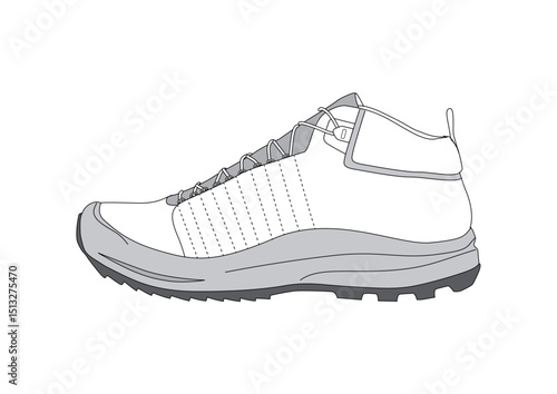 Fashion Sneaker Illustration, Footwear Design, Fashion Design, Adobe Illustration Vector, Graphic Illustration, Fashion Footwear cad