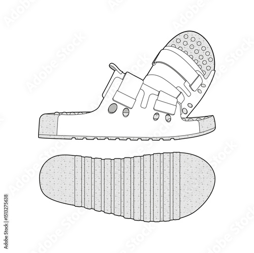 Sneaker illustration, sneaker drawing, adobe illustrator file, vector illustration, vector drawing of sneaker, footwear, fashion design, footwear illustration, fashion illustration, footwear design