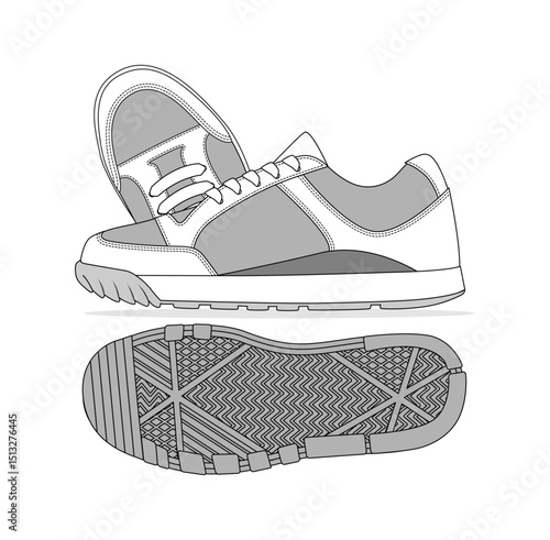 Fashion Sneaker Illustration, Footwear Design, Fashion Design, Adobe Illustration Vector, Graphic Illustration, Fashion Footwear cad