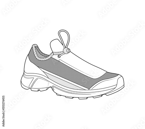 Fashion Sneaker Illustration, Footwear Design, Fashion Design, Adobe Illustration Vector, Graphic Illustration, Fashion Footwear cad