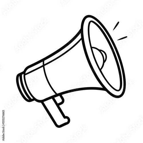 megaphone bullhorn announcement marketing icon 