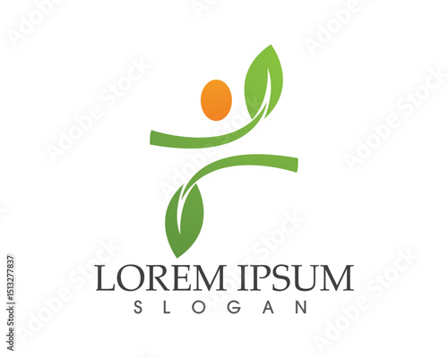 leaf green nature logo and symbol template Vector