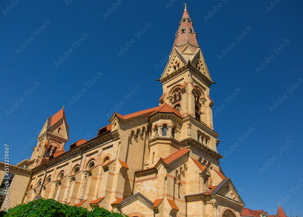 Obraz premium Ukraine Odessa German Church. beautiful building. Sights of the city of Odessa. One of the most beautiful buildings