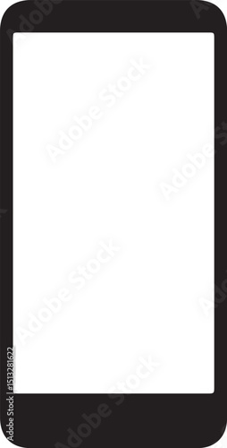 Mobile icon vector. Smartphone design similar to iPhone template.