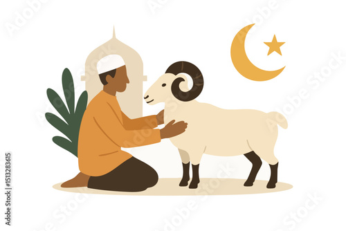 Eid al-Adha Celebration with Lamb and Prayer