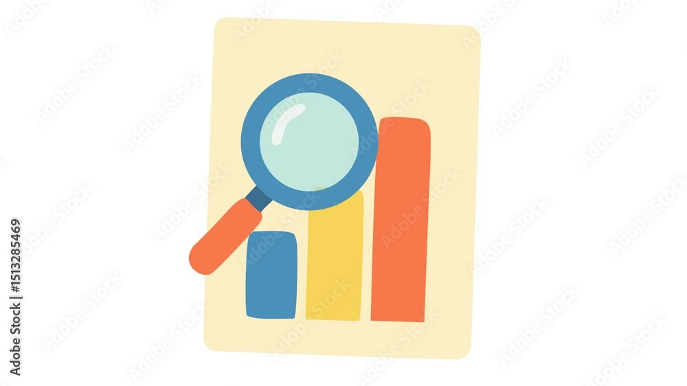 Data analysis icon animation. Digital marketing strategy symbol in motion graphic cartoon flat style. Alpha channel. Seamless looping. Data analysis icon animation. Digital marketing strategy symbol in motion graphic cartoon flat style. Alpha channel. Seamless looping.