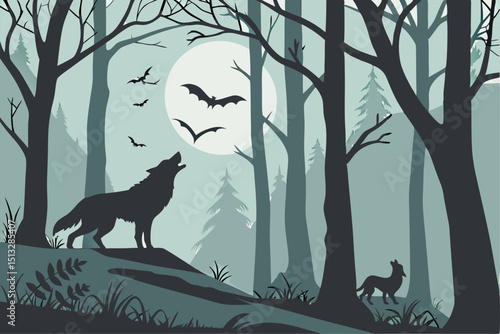 Nightfall Wilderness Scene