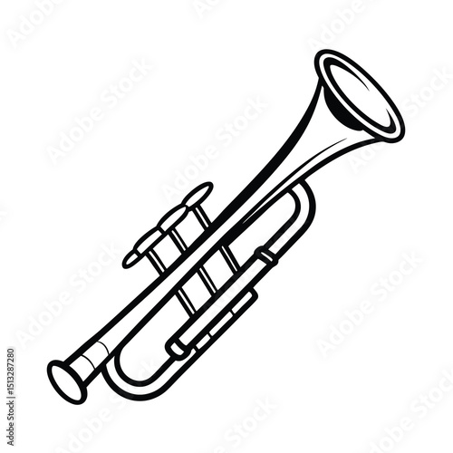  trumpet musical instrument illustration