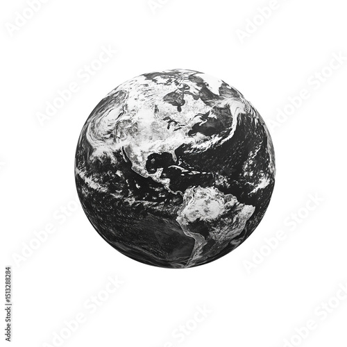 earth globe on black background