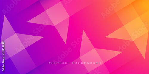 Abstract background geometric gradient orange, pink,  and purple concept design. Overlap triangle shapes pattern element. Eps10 vector