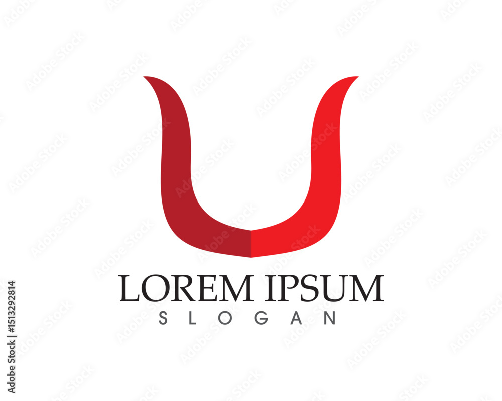 Obraz premium Magic trident logo and symbols template vector