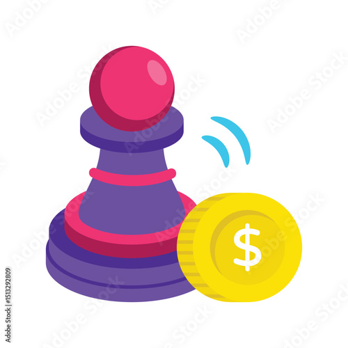 Investment Strategy Vector style icon. Eps 10 file