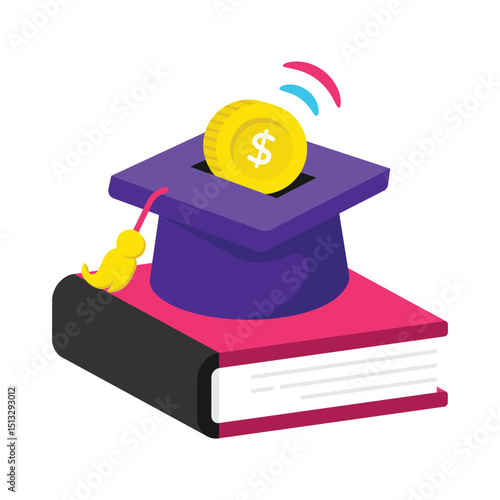 Education Investment Vector style icon. Eps 10 file