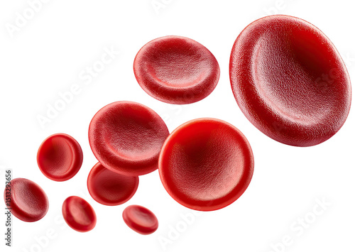 Red Blood Cells Close-Up on White Background – Medical and Scientific Concept