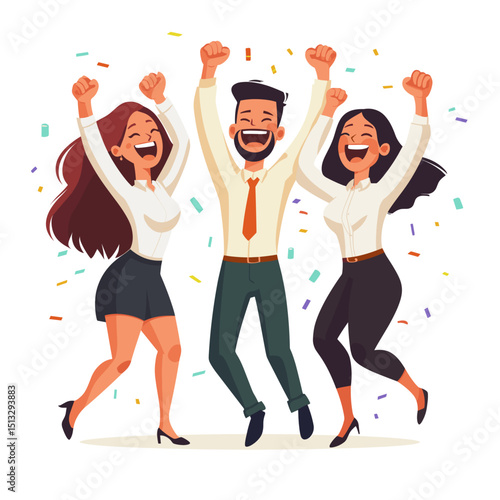 Celebrating Success with Joyful Friends