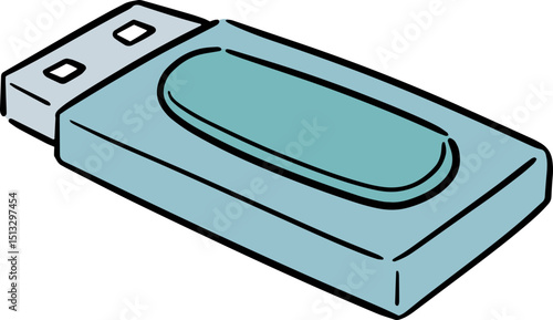 Illustration of usb flash drive

