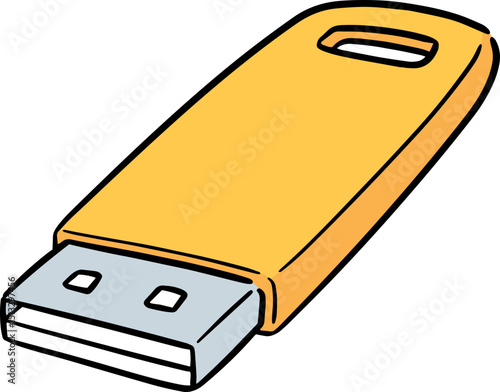 Illustration of usb flash drive
