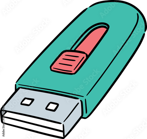 Illustration of usb flash drive
