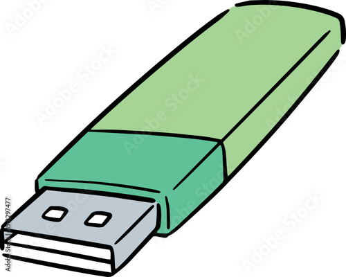 Illustration of usb flash drive
