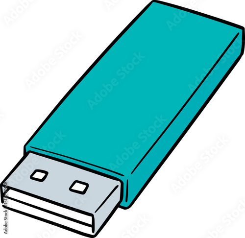 Illustration of usb flash drive

