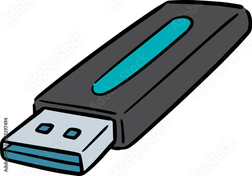Illustration of usb flash drive
