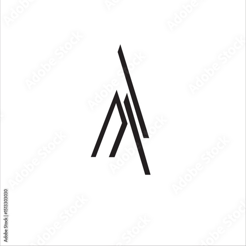 Initial letter A minimalist art logo. Creative minimal logo icon design with letter A. elegant. Simple. Vector A. Alphabet A. Modern abstract letter A logo design. Simple,  Elegant, Modern
