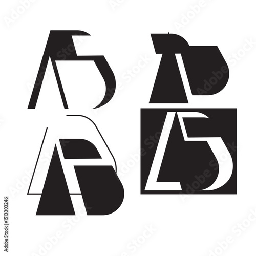 Initial letter AB gaming esports style logo template, Elegant. Simple Ab logo design