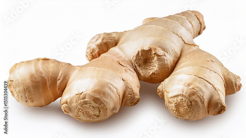 ginger root isolated on white