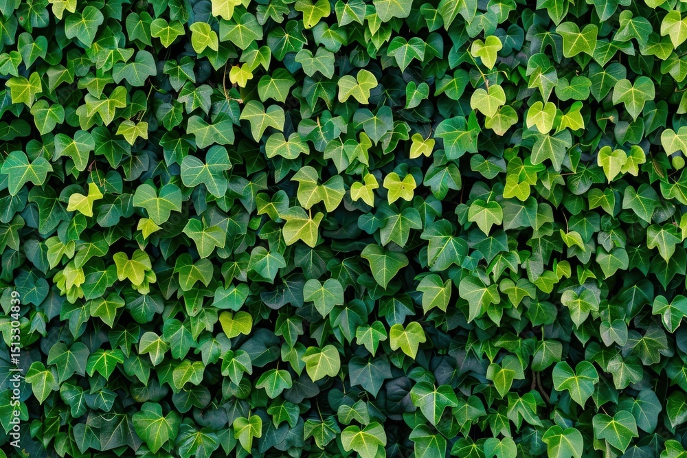 Wall Covered in Green Leafs Green Plant Wall Foliage Pattern for Background Wall Covered in Green Leafs Green Plant Wall Foliage Pattern for Background
