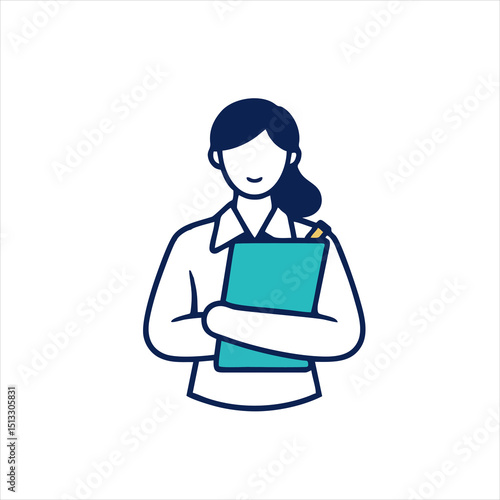 Administrative Assistant Logo Vector Illustration