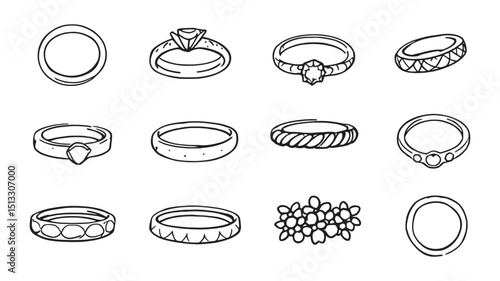 ring stylish band symbol love promise
