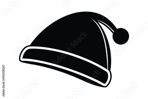 Christmas Santa Hat Vector with White Background
