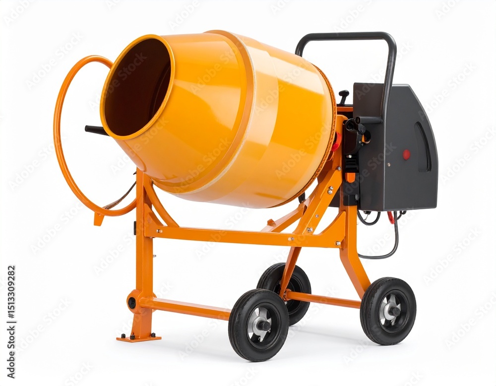 Concrete mixer isolated on isolated white background. . rendering Concrete mixer isolated on isolated white background. . rendering