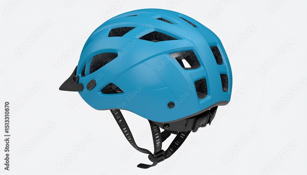 Fototapeta premium Bicycle helmet isolated on background. 3d rendering - illustration