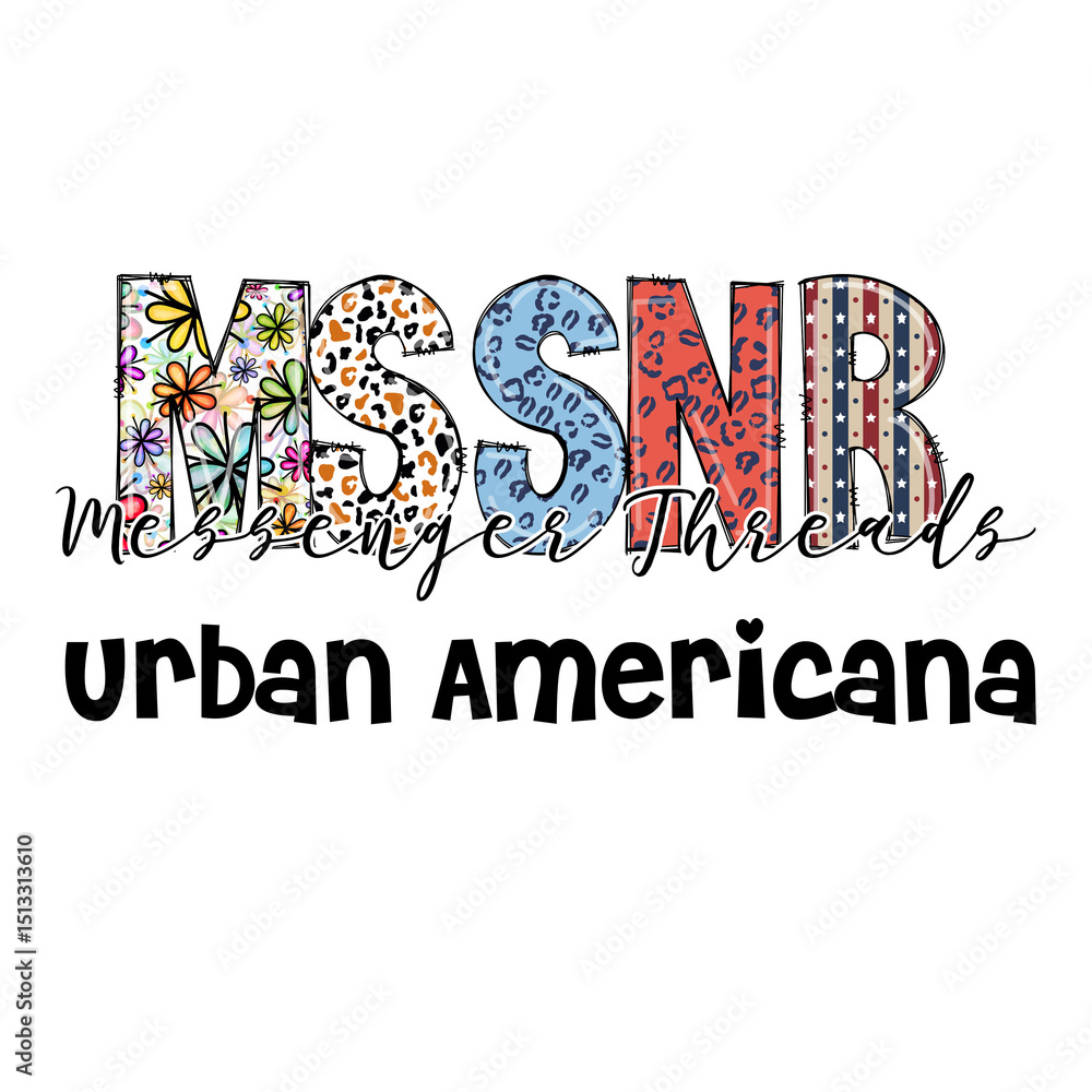 MSSNR Urban Americana Design with Floral and Animal Print MSSNR Urban Americana Design with Floral and Animal Print